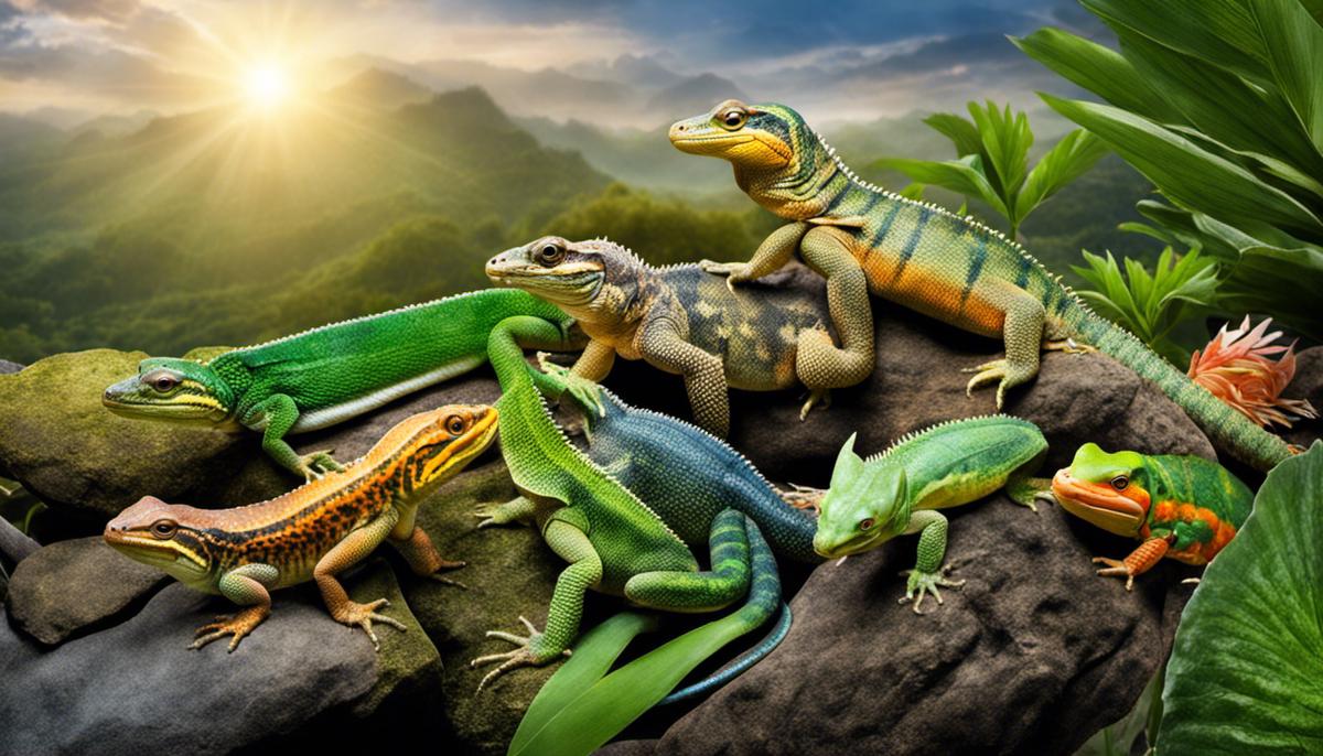 Image of various Asian reptiles, showcasing the diverse species mentioned in the text