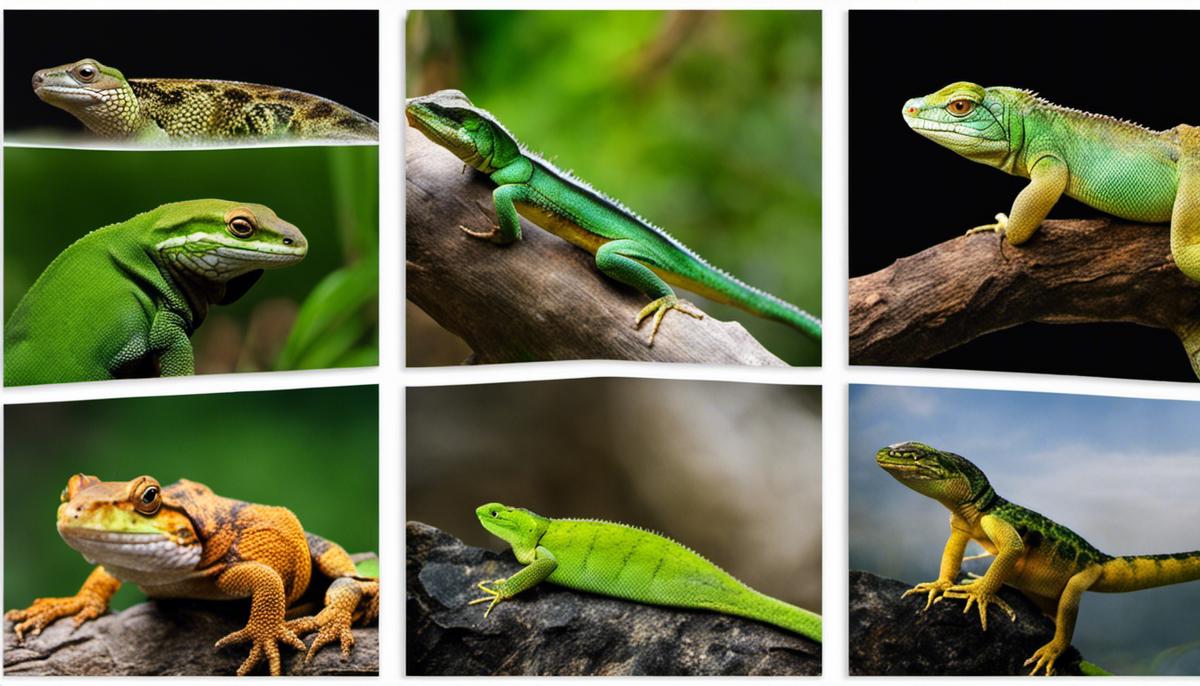 Reptiles in Asia - a collage of images depicting the critically endangered reptiles discussed in the text